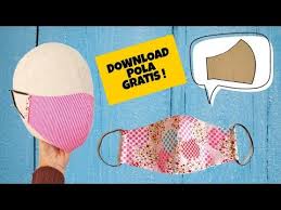 Masker Kain Masker Kain Tali Karet Cara Membuat Masker Kain Yang Mudah Pola Masker Youtube Pola Kain Pola Jahitan