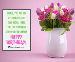 On your birthday today, i wish you a day full of laughter, joy, fulfillment, happiness and anything good you could ever wish for. Happy Birthday Wishes For Sister Sayingimages Com