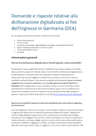 Coronavirus, autodichiarazione per gli spostamenti: Https Www Bundesgesundheitsministerium De Fileadmin Dateien 3 Downloads C Coronavirus Dea It Faq Dea Pdf