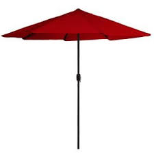 Pure Garden 9 Ft Half Round Patio Umbrella In Red M150054 Aluminum Patio Patio Outdoor Patio Umbrellas