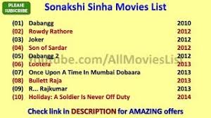 Sonakshi Sinha Movies List Youtube Also stay updated on sonakshi sinha latest videos, photos, movies and much more only at bollywood hungama. sonakshi sinha movies list youtube