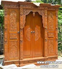Jual lemari pakaian kayu jati jepara. Jual Lemari Pakaian Jati 4 Pintu Ukiran Gebyok Jepara