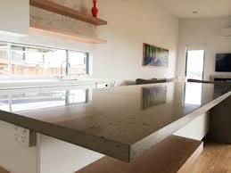 Thick finish coat for bar tops. Polished Concrete Benchtops Build