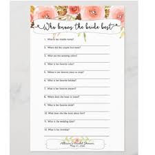 Mar 06, 2018 · how to play know the bride bridal shower trivia game. The Best Bridal Shower Games 2020 Mywedding