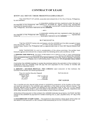Some pest control companies offer service contracts in which structures are routinely treated for a particular pest. Sample Contract Of Lease Lease Private Law