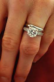 Eternity Engagement Ring With Plain Wedding Band Wedding Ring Sets Plain Wedding Band Eternity Engagement Ring