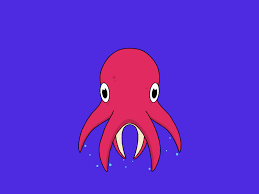 Hexapus Animation Artwork Simple Cartoon Octopus Illustration