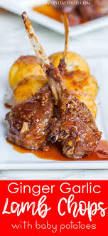 Ginger Garlic Lamb Chops Video Tatyanas Everyday Food Recipe Garlic Lamb Chops Lamb Recipes Food