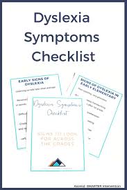Dyslexia Symptoms Checklist Smarter Intervention Dyslexia Reading Intervention Teaching Printables
