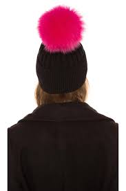 Aug 29, 2021 · details. Jocelyn Knit Hat With Fox Fur Pom In Black Hot Pink Black Lyst