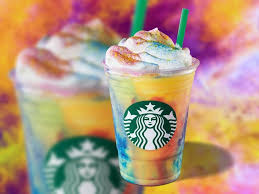 Get Your Instagram Ready Starbucks Launches Tie Dye Frappucino The Colourful Drink Is Advertised A Starbucks Whipped Cream Whipped Cream Drink Frappucino
