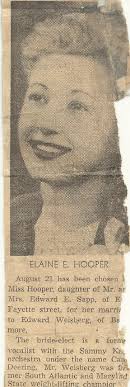 Elaine Elizabeth “Carol” Hooper Weisberg-Demaray (1928-2010)