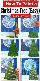 The icing dries hard and slightly crunchy, so you can easily stack these christmas sugar cookies and travel with them. How To Paint A Christmas Tree On Canvas With One Stroke Technique Christmas Paintings Painting Crafts Christmas Drawing