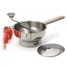 It can strain about 1.5 to 2 quarts worth of fruit or vegetables. Endurance Food Mill Kitchen Kneads