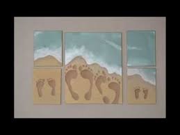 Tried It Tuesday Ep 2 Beach Footprint Painting Youtube Sand Painting Diy Painting Family Art