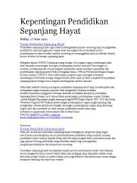 Koperasi juga merupakan sebuah syarikat usahasama yang terdiri daripada beberapa individu yang memegang. Kepentingan Pendidikan Sepanjang Hayat