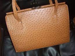 Vintage Ackery Leather Handbag Appearance Of Ostrich Skin Vintage Leather Bag Vintage Leather Bag Leather Handbags Vintage Leather Handbag