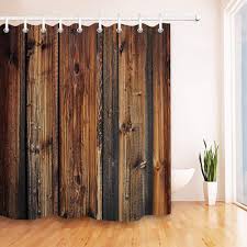 Amazon Com Lb Rustic Brown Wood Panel Shower Curtain Farmhouse Style Wooden Textur Vintage Shower Curtains Fabric Shower Curtains Country Style Shower Curtain