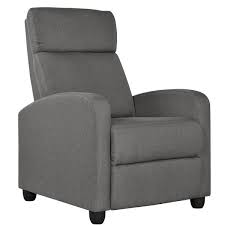 Theater Fabric Recliner With Footrest Light Gray Fabric Walmart Com In 2020 Home Theater Seating Living Room Grey Single Sofa