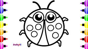 How To Draw Lady Bug For Children Art Cute Coloring Book For Kids With Colored Marker Bugs Drawing Drawing For Kids Drawing Sketches