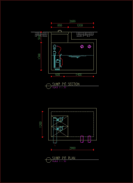 pit water sink dwg block for autocad