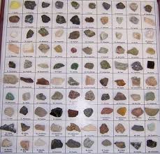 common rock identification chart rocks and minerals of the