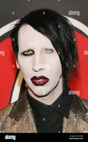 Marilyn Manson arrives at the celebration for Rolling Stone Magazine's  1000th Cover at the Hammerstein Ballroom in Manhattan