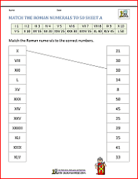 Roman Numerals Worksheet