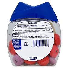 Tums, with active ingredient calcium carbonate, . Tums 32 Count Extra Strength Antacid Relief Chewy Bites Tablets In Assorted Berries Bed Bath Beyond