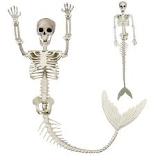 Amazon.co.jp: 人魚 スケルトン ハロウィーン 装飾 骨 怖い 装飾 全身可動 人魚の骨 屋内 屋外 80cm : おもちゃ