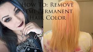 Rinse your hair for several minutes under hot water to remove any remaining hair color. How To Remove Semi Permanent Hair Color Bleach Hair Youtube