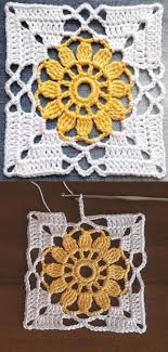 Crochet Easy Flower Square Motif Kitchen Interiordesign Livingroom Homedecorideas Bedroom Tig Isleri Tig Desenleri Tig Motifleri