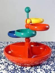 multicolor plastic emsa germany party nibbles dispenser tray in original box french 70s vintage perfect for pa nibbles for party germany party vintage dishes