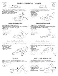 Low back exercises concentrate on strengthening with the abdominal muscles, to be able to give stabilization of the spine. Lumbar Stabilization Program Physical Therapy Exercises Lower Back Strain Lumbar Exercises