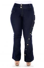 Calça Jeans Flare Cintura Alta Azul Escuro Calca Flare Plus Size Confeccionada Em Jeans Azul Escuro Tem Cintura Alta Bolsos Traseiros Funcionais E Fecho Frontal Plus Size Jeans Calca Jeans Azul Escuro
