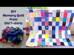 Creating a memory quilt is a great way to highlight your family's accomplishments and special qualities. Diy Memory Quilt From Old T Shirts Recycling Kids Clothes Best Out Of Waste Youtube