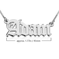 Shop our collections of unique & timeless jewelry!. Old English Name Necklace Old English Font Nameplate Necklace