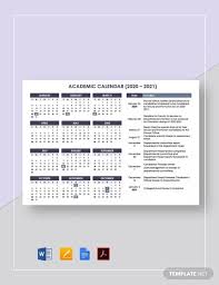 Editable Academic Calendar Template Word Google Docs Apple Pages Pdf In 2020 Academic Calendar Calendar Template Templates