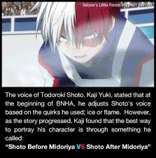 Anime voice actor & seiyuu comparison. Seiyuu S Little Forest Seiyuu Talk Time Todoroki Shoto Midoriya Izuku