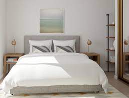 Which is the best example of a minimalist living room? Clean And Minimal Bedroom Inspiration Bedroom Inspirations Minimal Bedroom Minimalist Bedrooms