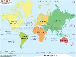 World Map With Names Of Continents World Continents Map | Continentes Mapa, Continentes Y Océanos, Mapa Del  Mundo Continentes