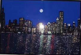 Chicago At Night A Drawing Or Painting Art And Drawing On Cut Out Keep This classic chicago river view showcases the architectural beauty prevalent in this great city. chicago at night a drawing or