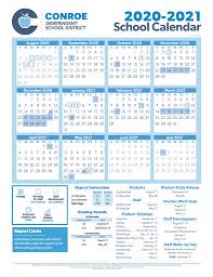 Just print it out for your office. 2020 2021 Cisd Conroe Isd Calendar Hello Woodlands