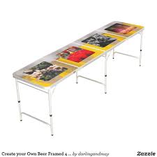 Create Your Own Beer Framed 4 Photo Collage Beer Pong Table Zazzle Com Beer Pong Tables Beer Pong Photo Collage