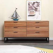 Soges Premuim Standing Storage Cabinet With 6 Drawers Wood Dressers Drawer Chest Cabinet Console For Entryway Liv Wood Dresser Buffet Cabinet Storage Cabinet