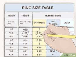 Firstly, measure your ring size at home and then compare the measurement with the chart below to find your size. 3 Ways To Measure Ring Size For Men Wikihow