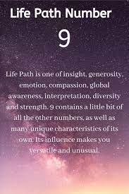 The 9 life path is one of insight, generosity, emotion, compassion, awareness, interpretation, diversity and strength. Life Path Number 9 Numerology Life Path Number Numerology Life Path Life Path