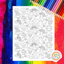 Check spelling or type a new query. Download The Cutest Rainbow Doodle Coloring Page