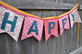 Create signs in various colors including black and white, blue, red and green and use them as decorations for a birthday party or celebration. Extra Large Fabric Happy Birthday Banner Handmade Party Decor Birthday Sign Garland Sewn Birthday Banner Reusable Eco Friendly Banner Birthday Banner Happy Birthday Banners Happy Birthday Signs
