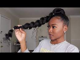 Jumbo Braid Goddess Ponytail Natural Hair Hair Videos Natural Hair Styles Braided Hairstyles Easy